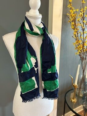 Vintage Navy & Green Women’s Scarf